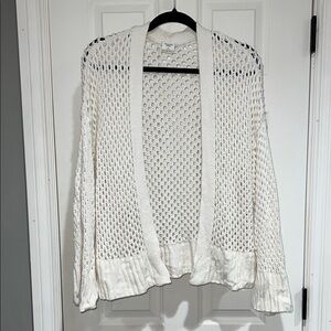 Abercrombie & Fitch Crochet Mesh Knit Sweater Cardigan